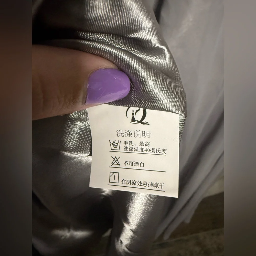 Dori Squeen Dove Grey Sequin Rhinestone Formal Dress - Picture 12 of 13